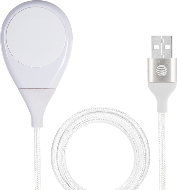 AT&T Braided Charging Cable - Apple Watch - White